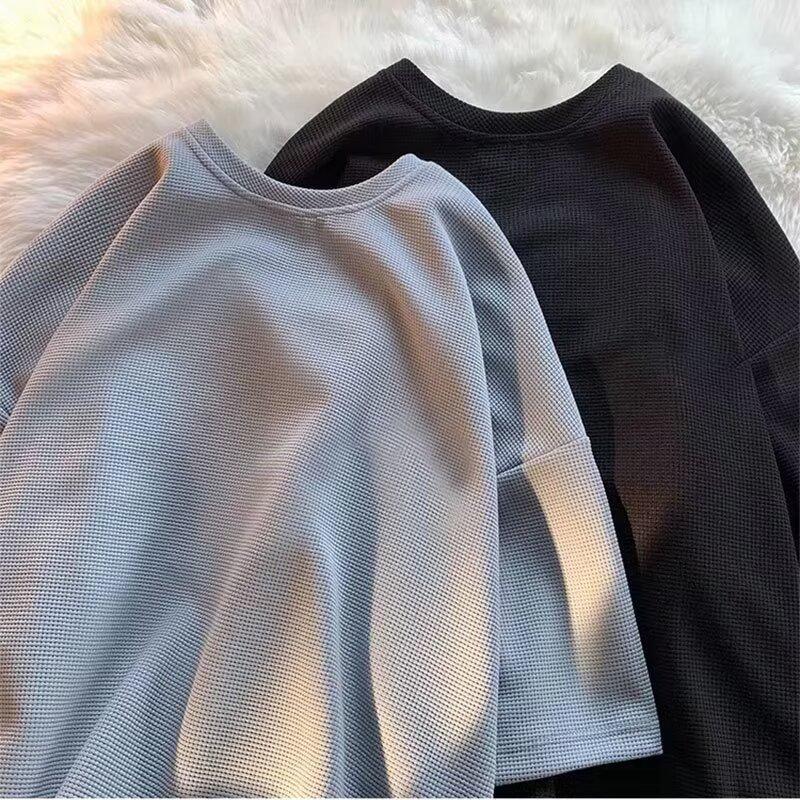 Men's Trendy Solid Color Short Sleeve Loose T-shirt