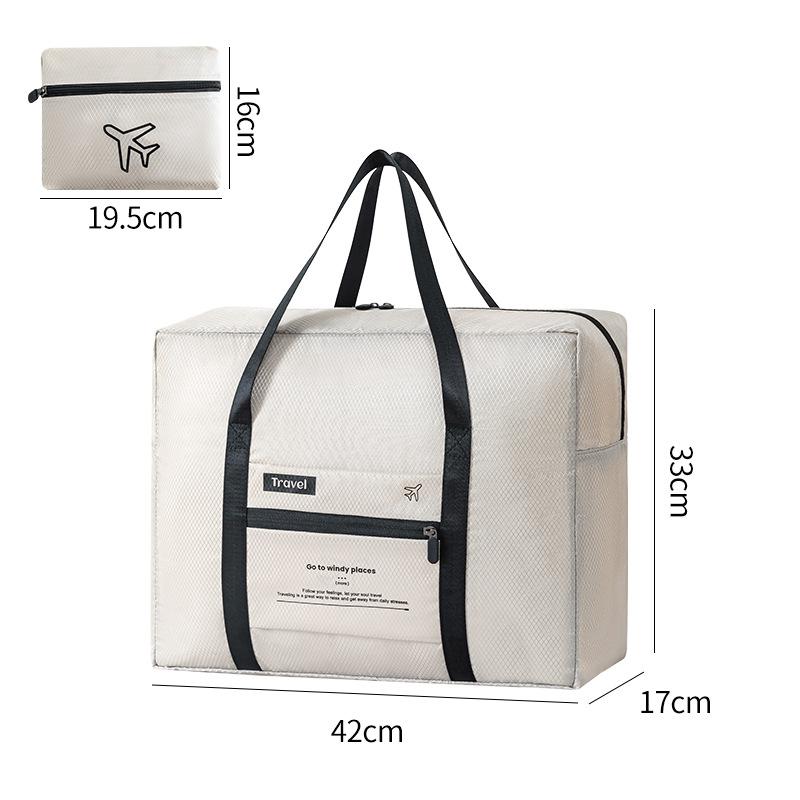 Storage Bag for Business Trip, Fitness, Foldable Single-shoulder Backpack Large-capacity Portable Travel Organizer бежевый