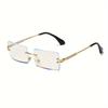 Rimless Sunglasses For Women Men Luxury Brand Vintage Sun Glasses Fashion Shades  Travel Outdoor Sunglasses