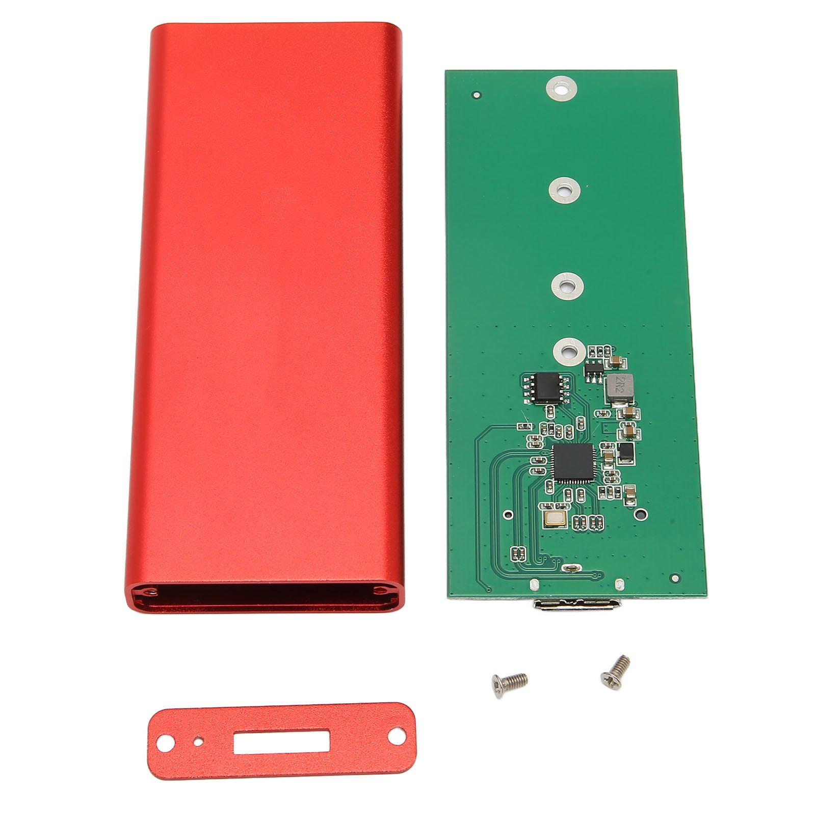 

MSATA to USB 3.0 SSD Enclosure Adapter 6Gbps Slim Design Good Heat Dissipation Red SSD Enclosure