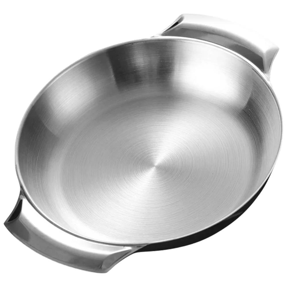 Silver/gold Cooking Pan Stainless Steel Saucepan Cookware Soup Basin  Seafood