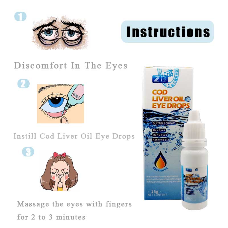 Augentropfen Lebertran Augentropfen Schutzsalbe gegen Augenermüdung Trocken Verbesserung der Sehkraft Augenschönheitspflege Entspannungsmassage Augenpflege