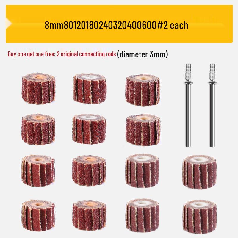Flap Disc Grinding & Polishing Wheel with Shank - Rust & Paint Removal Tool for Wood & Metal