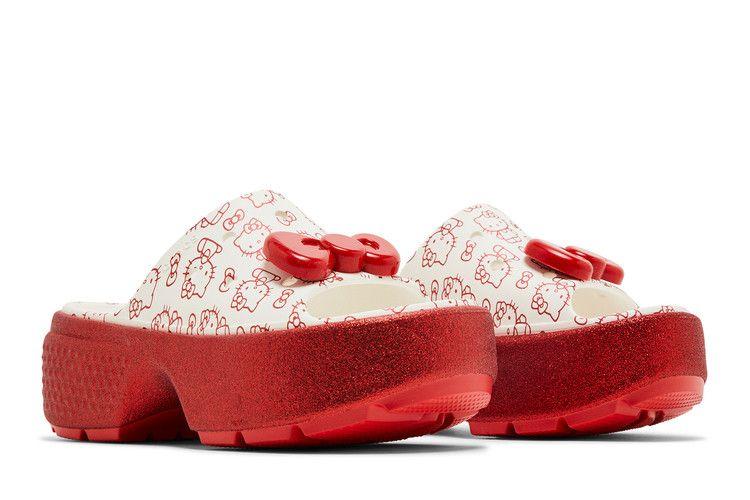 Crocs Stomp Slide Hello Kitty 50th Anniversary Red Glitter