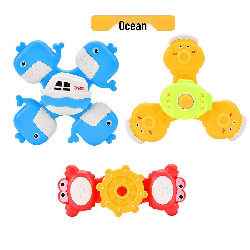 Baby Highchair Suction Cup Toy for 0-1 Year Olds - Dining Table & Car Spinner Toy