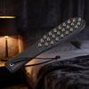Black Leather Studded Spanking Paddle for Men and Women