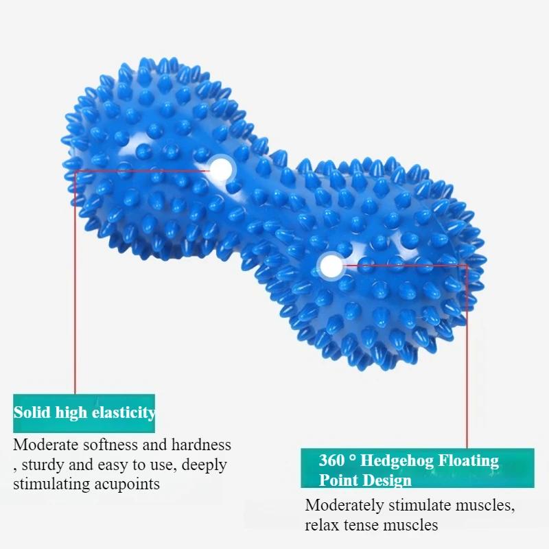 Peanut Massage Spiky BallMuscle Pain Stress Foot Massager Relaxation Training Grip Roller Myofascial Balls for Plantar Fasc