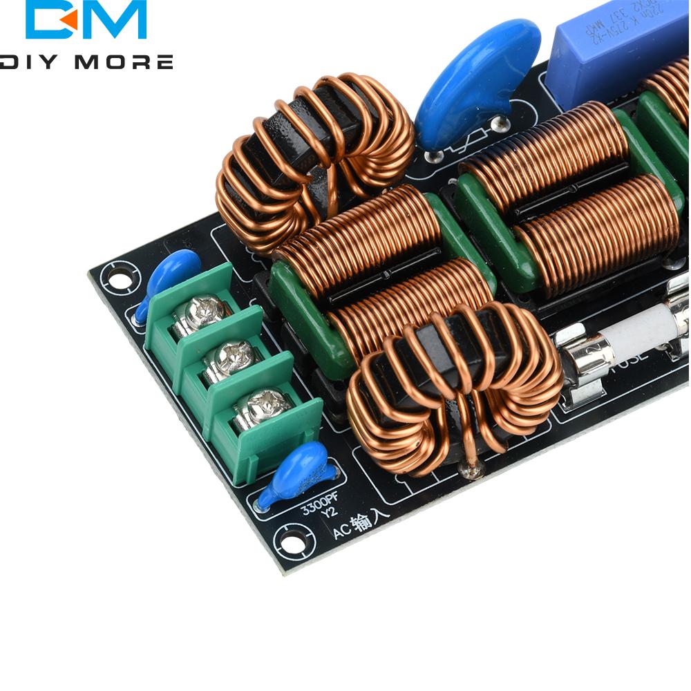 16A AC 110-250V EMI Filter Four Stage Electromagnetic Interference Filter Power Supply Module