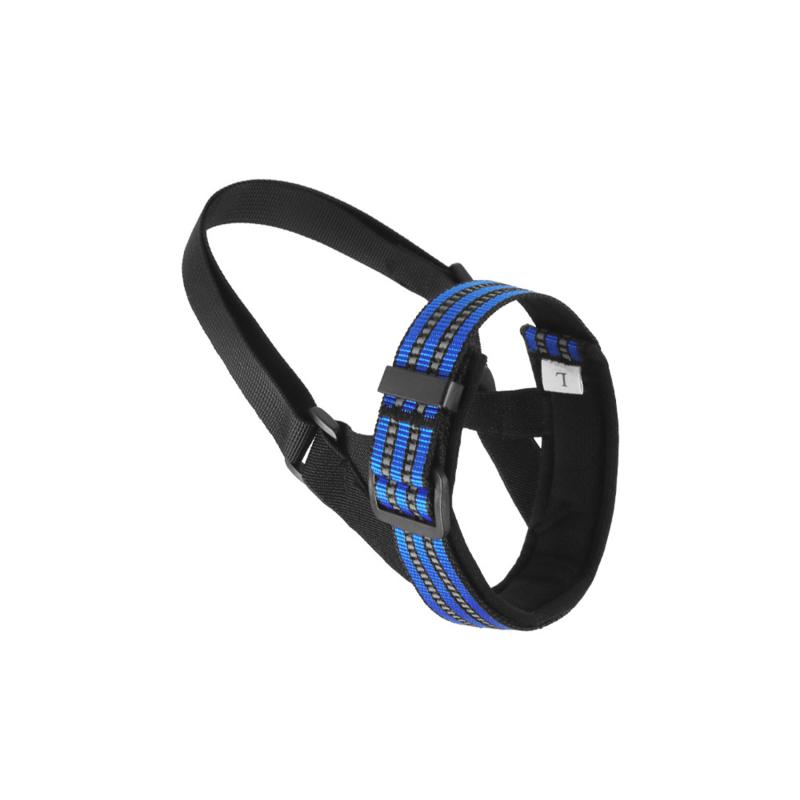 

Быстросъемный намордник для собак, регулируемый светоотражающий поводок для собак, удобный для прогулок на свежем воздухе с мягким поводком для носа для домашних животных S синий