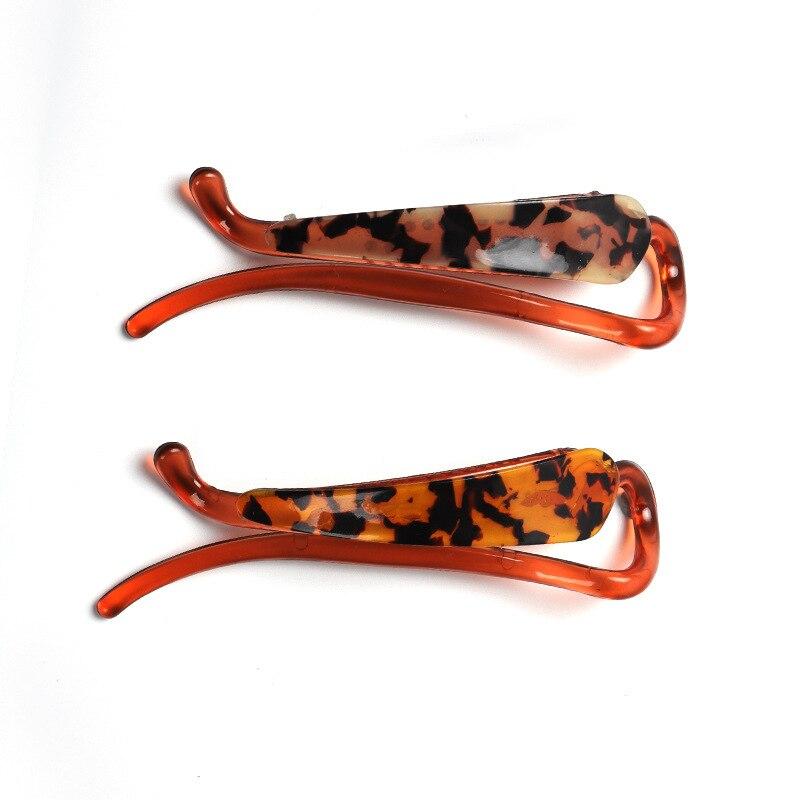 Pinza de pelo trenzada con cola de caballo de leopardo para mujer, horquilla de pelo de plátano, pinza para trenzado, pasadores de abrazadera giratorios de acrílico sólido Simple, tocados