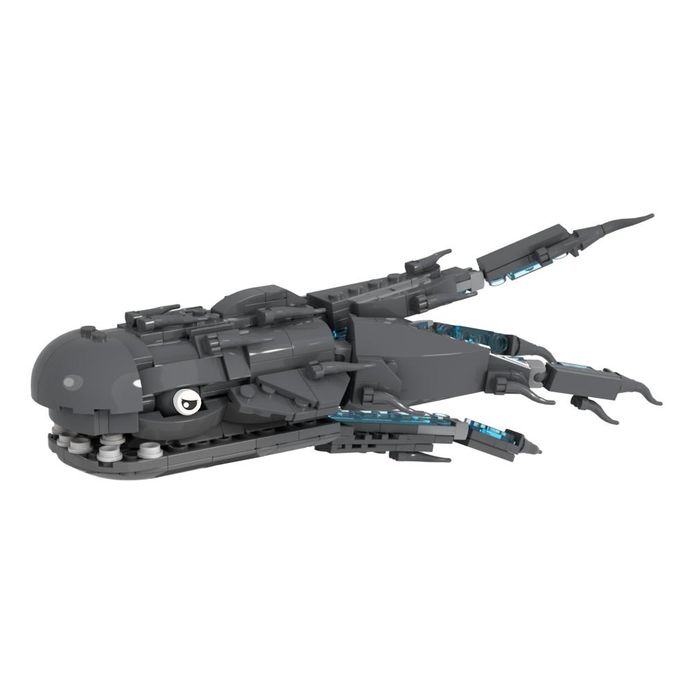 MOC Ahsoka TV Purrgil Model Building Blocks Space Whale Crossing Travel Animal Spaceship Assembly Brick Toy Gift