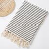 Customized 100% Cotton Hamam Beach Towel Striped Turkish Tassel Printed Adult Sports Logo Bath Swim Travel Quick-Dry All-Season