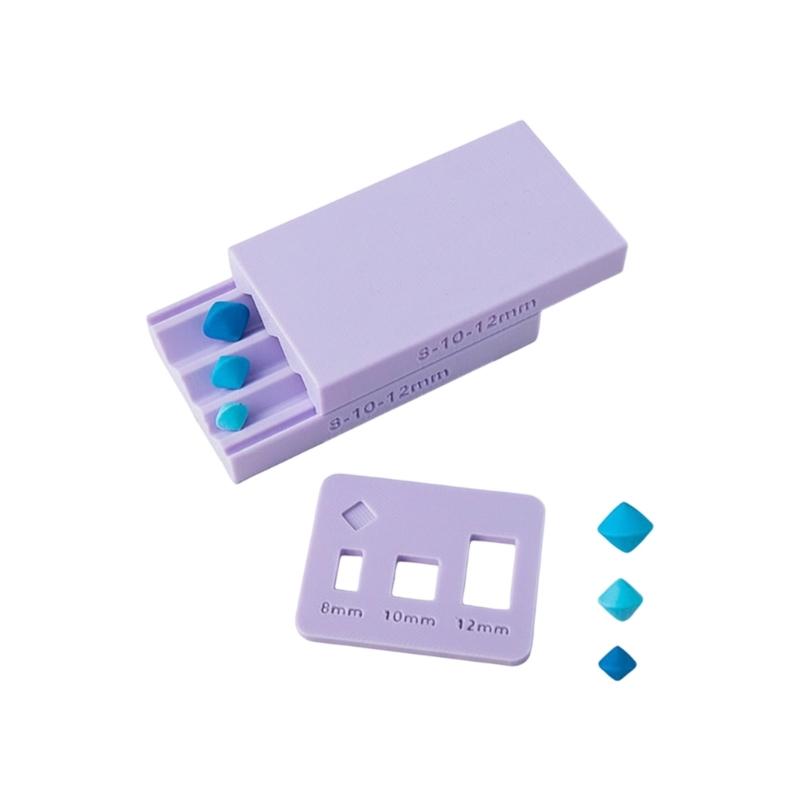 

Diamonds Clay Drop Bead Maker Mold with 2 Sizes Clay Beads Maker Tool Plastic Texture Suitable for Jewelry Accessories фіолетовий