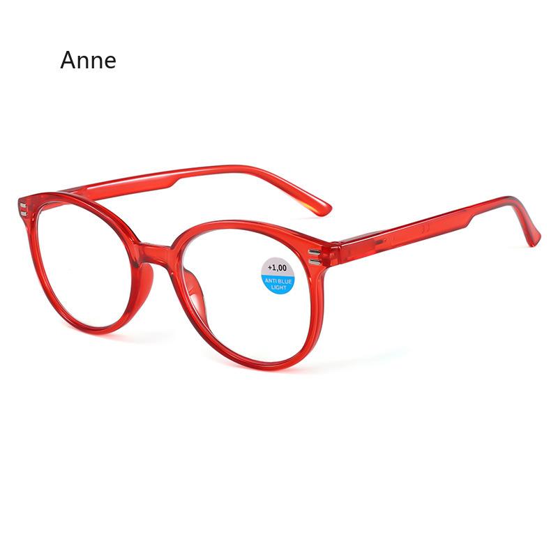 Trendy Clear Lens Round Frame Far Sight Glasses Mirad Color Reading Glasses Anti Blue Light High-definition Presbyopia Glasses