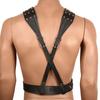 Men Bondage Leather Sexy Clothes Armor Penis Ring Fetish BDSM Slave Femdom Cosplay for Sex Costume