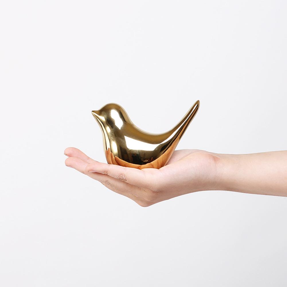 Lifelike Ceramic Bird Ornament Minimalist Style Bird Statue Collectible Figurines For Home Office Decor