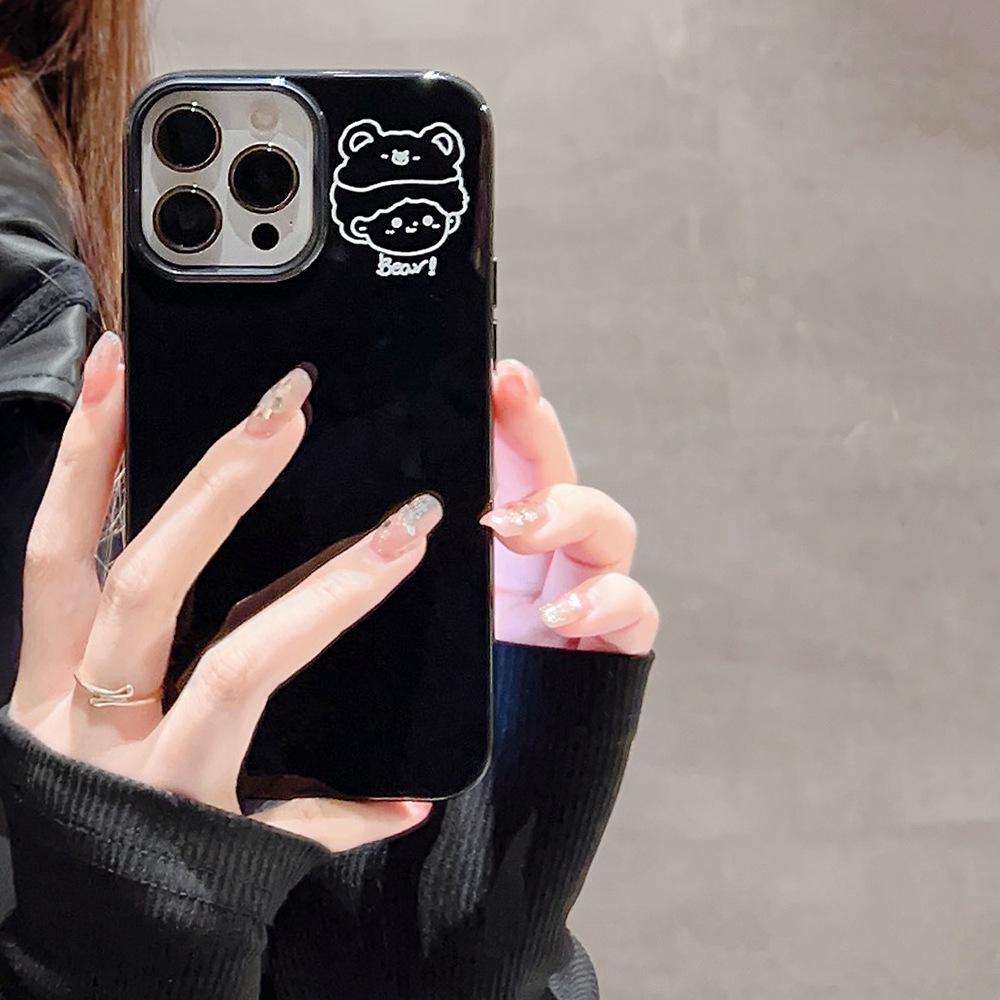 Couple Suitable for Iphone16 Apple 15pro Max Mobile Phone Case 11/Xs Glossy 8p Silicone 14 Couple 12 Soft