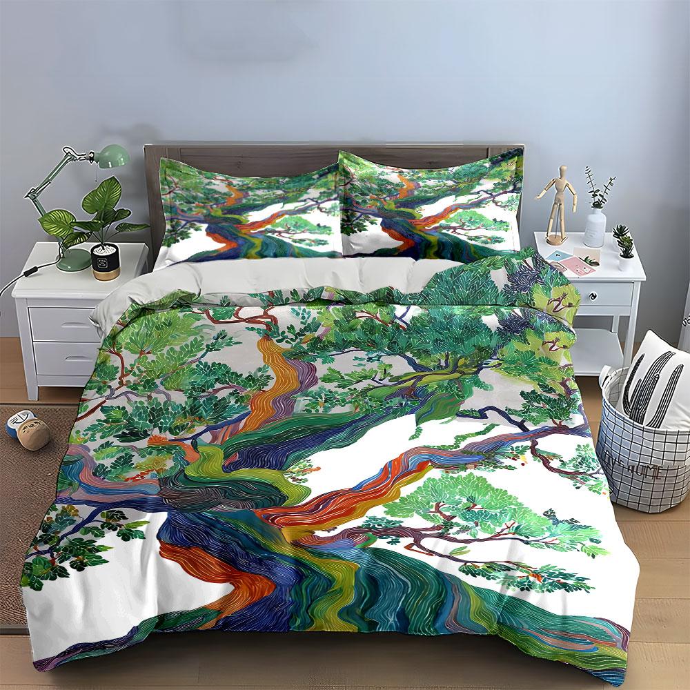 Rainbow-colored Tree Branches. Bedding Sets Duvet Cover Sets Duvet Covers Pillowcases(1* Duvet Cover 2* Pillowcases Without Duvet Insert)