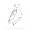 Schwarz Weiß Paar Linie Wand Kunst Leinwand Malerei Linie Zeichnung Hand Liebe Kuss Poster und Drucke Nordic Bild Wohnzimmer decor