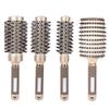 4pcs Professional Hair Brush Set Arc Form Hair Brush Round Brush for Blow Drying Curling Golden
