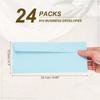 24Pcs 24.1cmx10.5cm Colored Self Seal Letter Size Paper Envelopes #10 Business Envelopes for Business Mailing Wedding Invitation