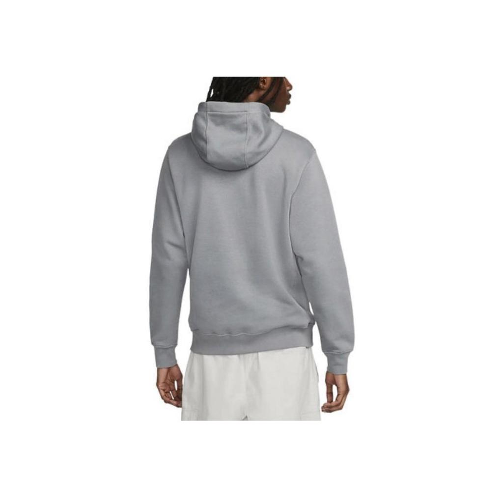 Nike Solid Color Logo Drawstring Hoodie Men Tops Smoke-Grey DV2041-012