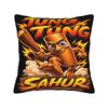 Tung Tung Tung Sahur is Calling Funny Italian Brainrot Pillowcases Vintage Pillow Case For Wedding Party Home Decor Pillow Cover