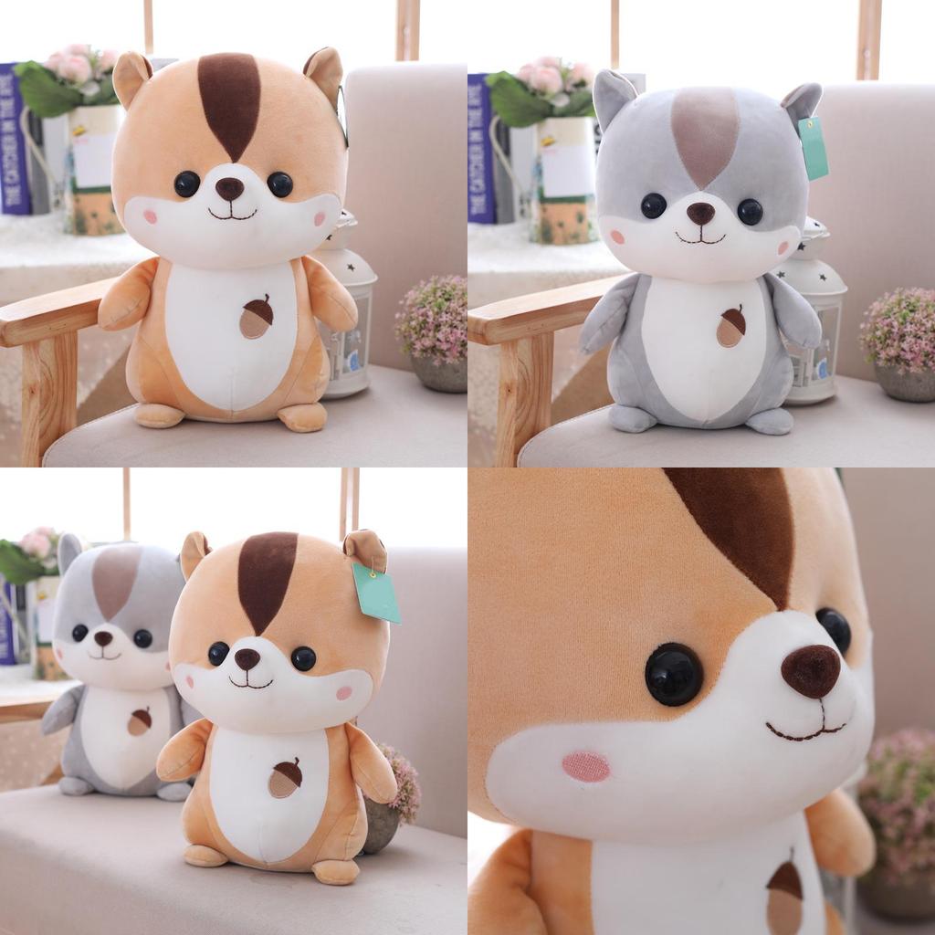 Plush Squirrel Toy Collection For Kids Soft Animal Doll Gift For Girls
