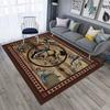 800g Per Square Meter 1pc Painted Retro American Indian Cowboy Horse Carpet Home Door Mat for Bedroom,Game Room,Kitchen,Bathroom Decoration