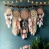 5pcs  Indian Dream Catcher, Wind Chime, Feather Pendant Indoor Tassel Wall Hanging, Exquisite Decoration for Homestay