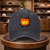 A UnisexS FlameThemed Baseball Cap Adjustable And Stylish for Outdoor Use Featuring an Urban Design This Lightweight And Fashi