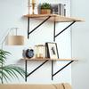 Shelf Bracket, 18 x 12 in 12 Pcs, Heavy Duty Floating Shelf Brackets, Brackets for Shelves, 3mm Thick Matte Black Triangle Shelf Bracket,Steel