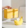 Banana Shape Tissue Box Cover Simple Cute Creative Napkin Holder for Living Room Dining Room Bathroom Countertop Home Decor
