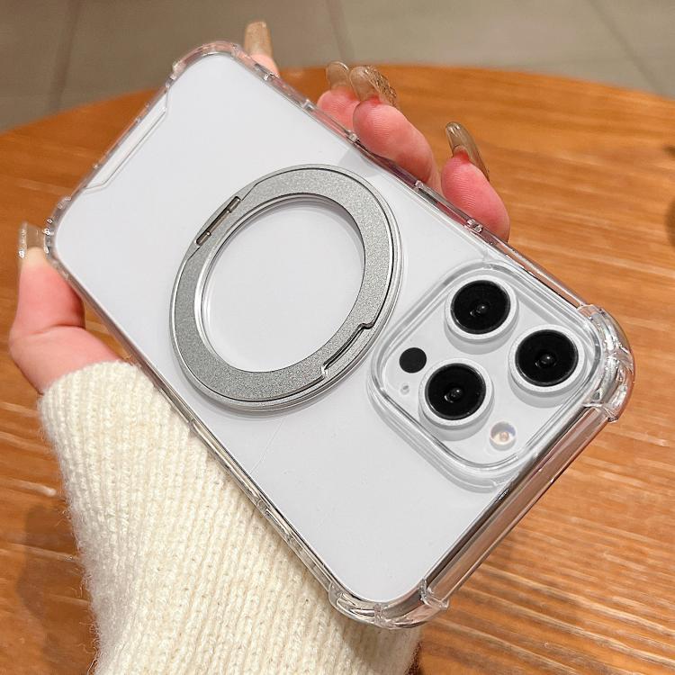 Four Corner Shockproof Space Magnetic Phone Case with 360 Degrees Rotating Holder