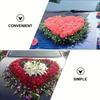 4pcs Heart-Shaped Foam Flower Foam Inserts with Suction Cups for DIY Wedding Car Decorations Floral Arrangements Bouquets Making