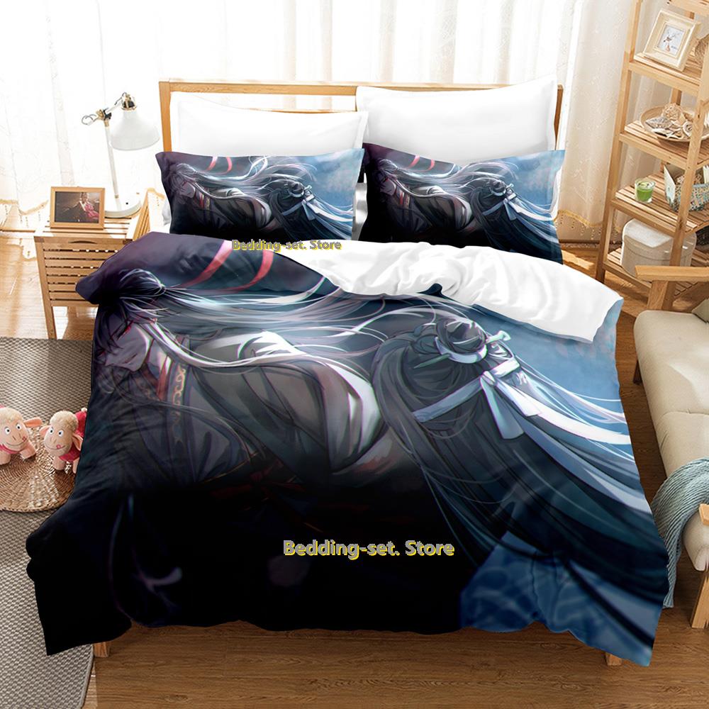 Comforter New Mo Dao Zu Shi The Grandmaster Of Demonic Cultivation Bedding Set Anime Three-Piece Set Adult Kid Bedroom Duvet Sets