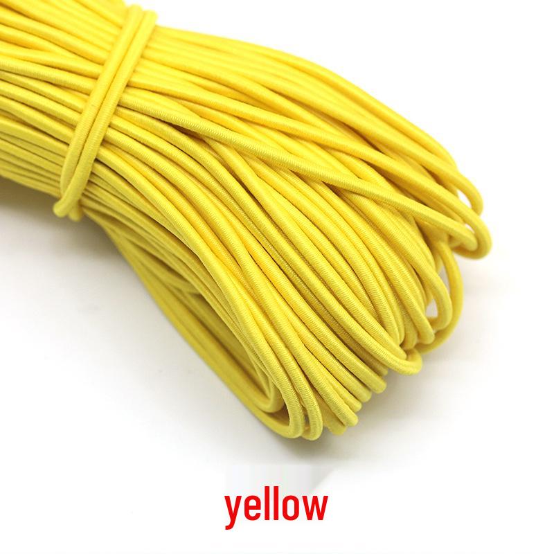 Черные круглые эластичные шнурки - Высокоэластичные резинки, Цветные тонкие шнурки-аксессуары