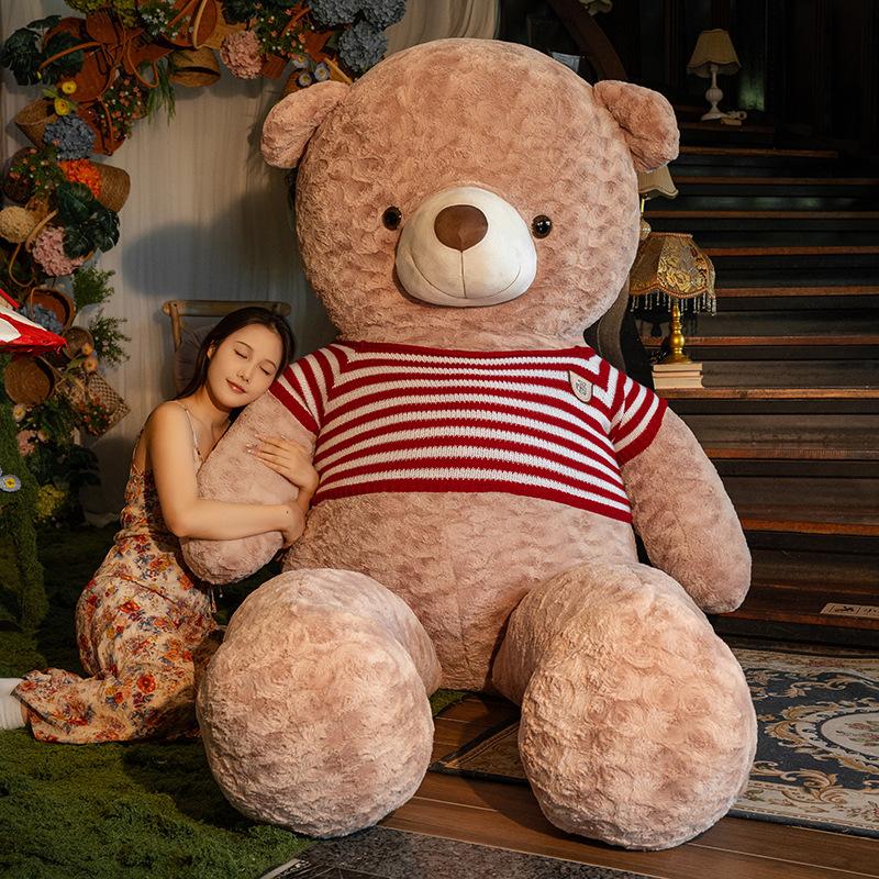 Niedliche übergroße Teddybärpuppe große Bärenpuppe Wurfkissen Plüschtier Umarmbär Ring Nachtmarkt große Puppe