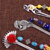 Chinese Style Vintage Classic Metal Bookmark Tassel Beads School Office Supplies