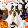 Spooky Dog Ghost Cape Breathable Pet Cosplay Clothes Pet Transformation Costume  Halloween