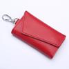 Housekeeper Key Holder Organizer Pouch Cow Split Car Key Wallet Genuine Leather Keychain  Unisex