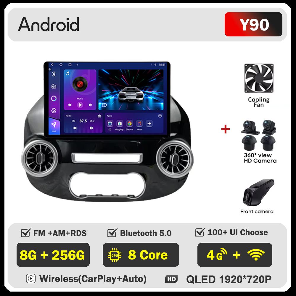 Android 12.3 Inch For Mercedes Vito W447 2014-2022 Car Radio Multimedia Video Player GPS Radio 5G CarPlay Navigation WIFI GPS BT
