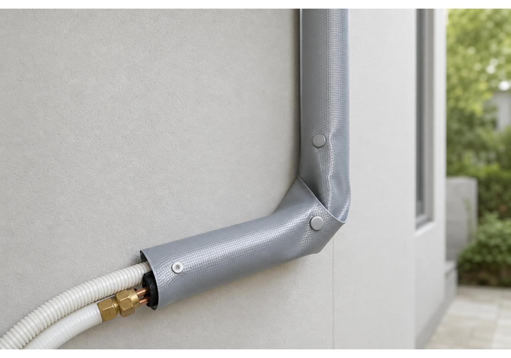 Air Conditioner Outdoor Unit Pipe Protection Cover AntiSunlight Waterproof AntiAging Insulation