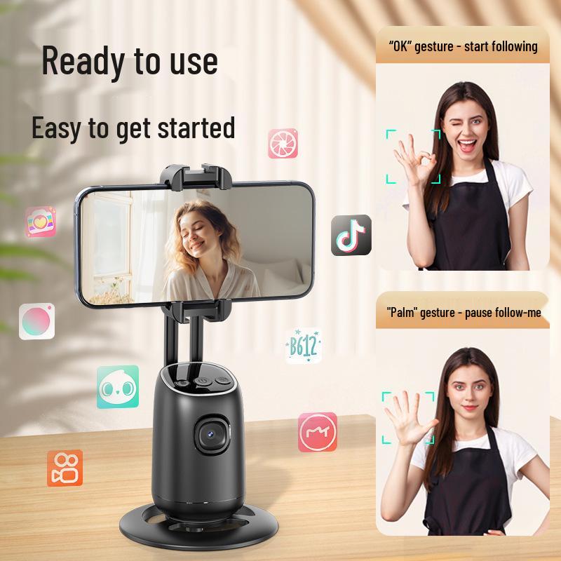 360° Rotating AI Face Tracking Gimbal for Live Video and Photography