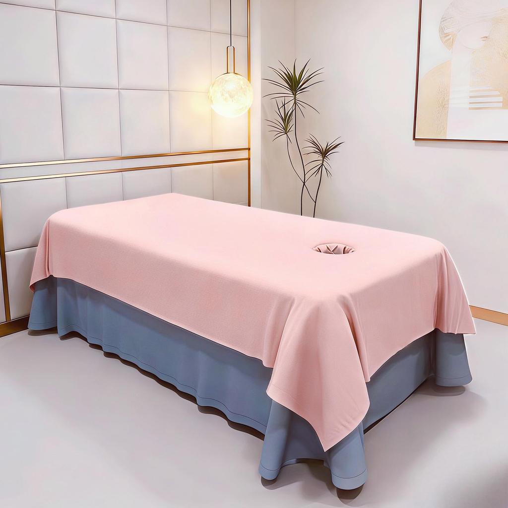 Luxury Stain-Resistant Cotton Salon Bed Sheets - All-Season Universal Bedding Towel for Shampoo Therapy