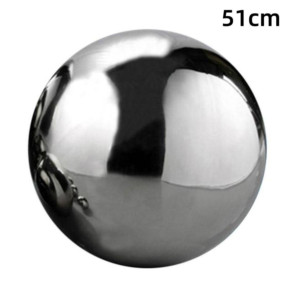 

Полый шар из нержавеющей стали Большой зеркально полированный Светоотражающая сфера Декоративный металлический шар Орнамент 51cm