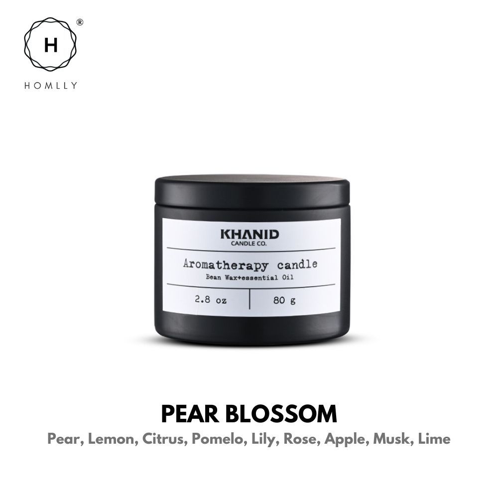 Homlly Khanid Collection Soy Wax Aroma Candles Black Travel Tin (80g) (X2PCS)