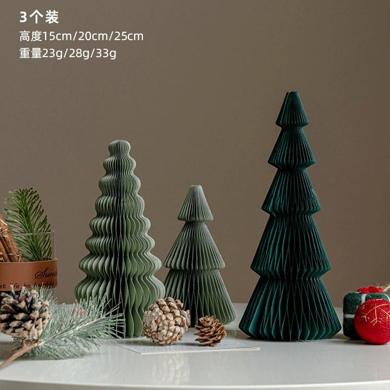Faltbare Weihnachtsmann-Ornamente 3D Papierwaben-Weihnachtsparty-Requisiten 2026 Festival Schreibtisch DIY Bastelarbeit