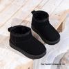 2025 Kids' Waterproof Korean-Style Snow Boots: Warm, Cotton-Lined, Short Boots for Toddlers & Big Kids