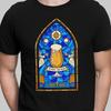 Funny Beer Lover T-shirt Drinking Alcohol Lager Tee Shirt Stained Glass Tee for Men